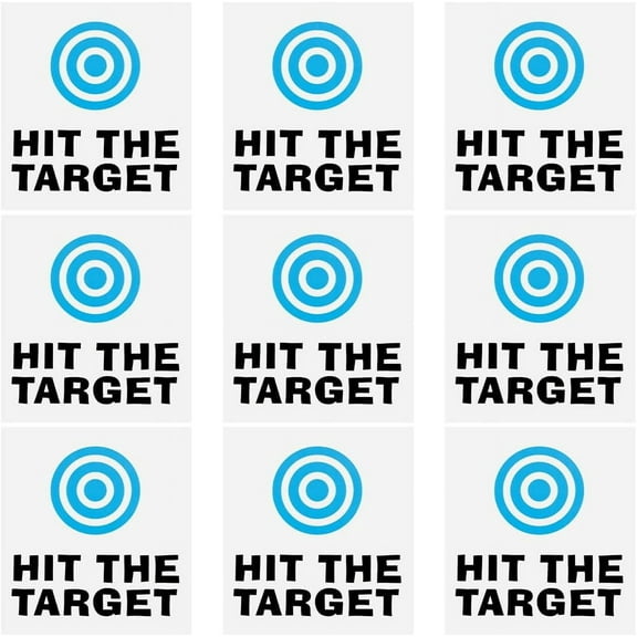 10 pc Waterproof Reflective Adhesive PVC Stickers Sign Decals Deep Sky Blue 140x129x0.2mm
