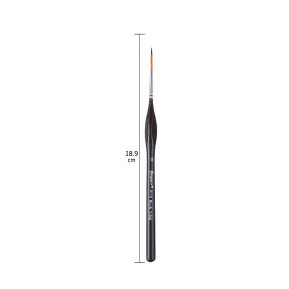 10 pc Wood Micro Detail Paint Brush with Nylon Brush Head and Aluminium Tube for Painting Clay Tool Coffee 18.9cm