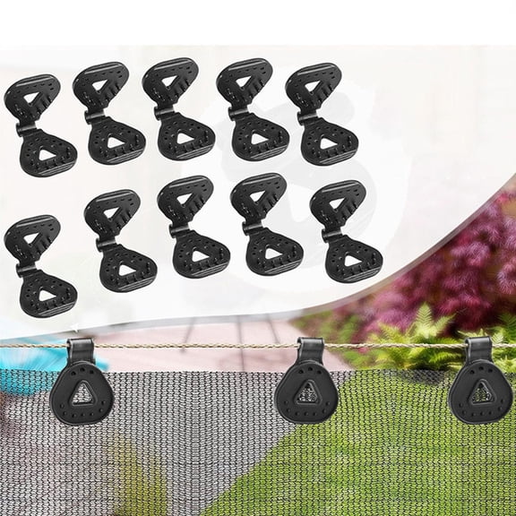 10 pc heavy duty garden tarp clips,Greenhouse Clamp, 2026 Upgraded Locking Grip Tent Clips for Awning Canopy, Windproof Tarp Clamps for Outdoor Cover, Heavy-Duty Shade Cloth Holder