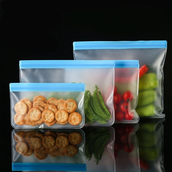 10 pcs/20 pcs/30 pcs Dishwasher Safe Reusable Bags Silicone, Leakproof Reusable Freezer Bags, BPA Free Reusable Storage Bags for Lunch Marinate Food Travel