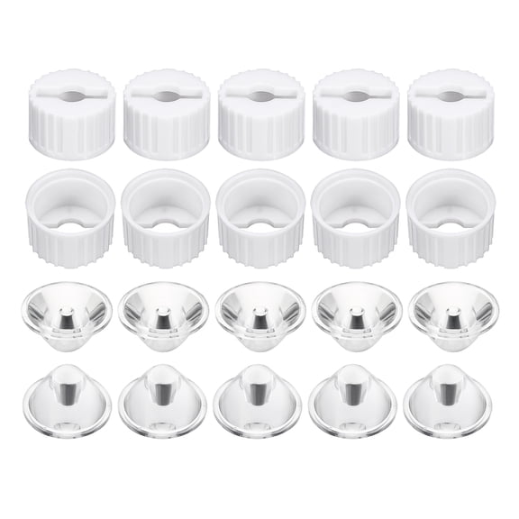 10 pcs 20mm Lens 8 Degree with White Holder for Light