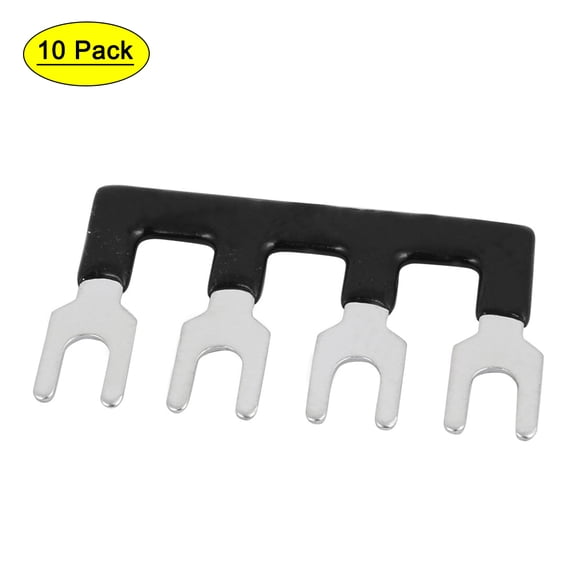 10 pcs 600V 25A 6mm Pitch 4 Position PCB Terminal Block Strip Barrier Black