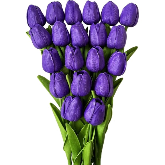 10 pcs Artificial Pink Tulip Flowers Faux Tulips with Stems PU Real Touch Tulips for Easter Spring Wreath Floral Arrangement Centerpiece Wedding Bouquets Baby Shower Decoration