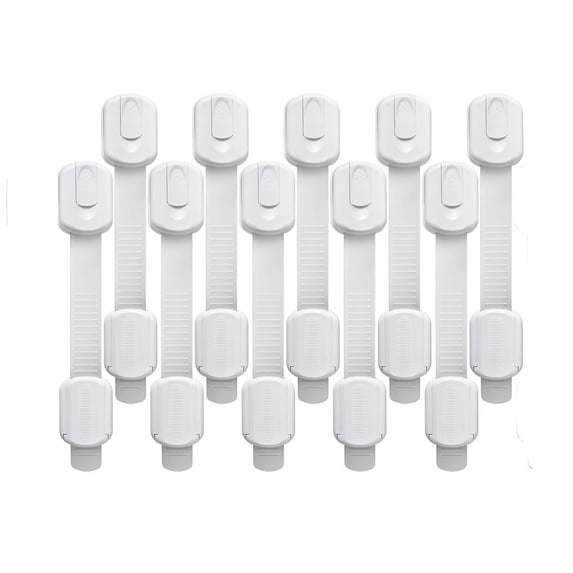 10 pcs Baby Proofing Safety Strap Locks, Child Proof Cabinet Latches, Child Safety Cabinet Locks, Drawer Locks