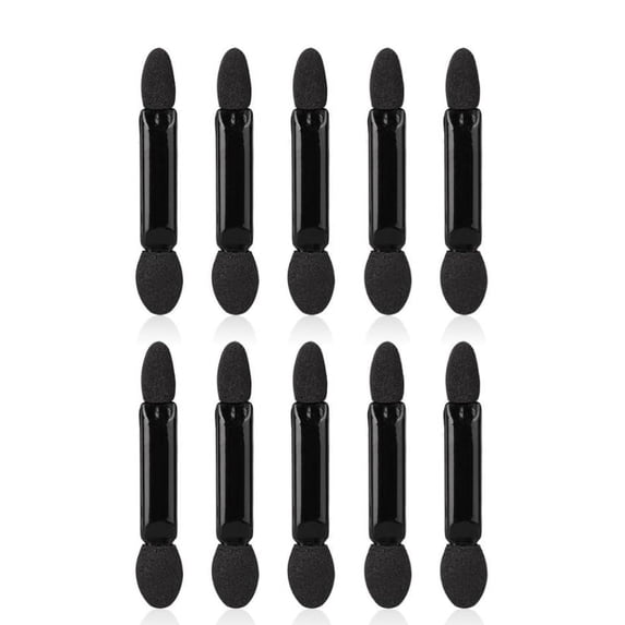 10 pcs Black Double-Sided Sponge Eyeshadow Brush Eyeshadow Brush Concealer Brush Mini Stick Brushes Travel Eye Makeup Brush Random Color Useful and Fashion Travel