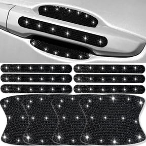 10 pcs Bling Diamond Car Door Handle Stickers, Bling Car Accessories for Women, Universal Rhinestone Crystal Glitter Door Handle Protector Stickers and Decals, Scratch Safety Reflective (Pink)