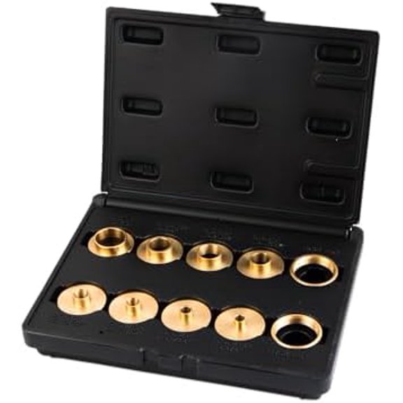 10 pcs Brass Router Template Bushing Guides Sets Fit Any Router Sub-base of the Porter Cable style, RA02$$Tools & Hardware Other