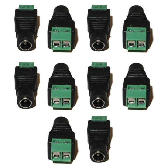 10 pcs Cat5/Cat6 Cable Female DC Power jack connector with screw terminal