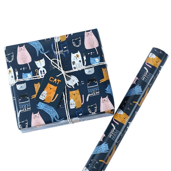 10 pcs Christmas Animal Wrapping Paper  50X70CM Baby Shower & Birthday Gift Wrap for Kids, Christmas Folded & Easy-to-Store