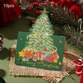 thumbnail image 1 of 10 pcs Christmas Greeting Cards Foldable Postcards New Year Party Bronzing Winter Gifts Cards for Family Friends Colleagues, 1 of 6