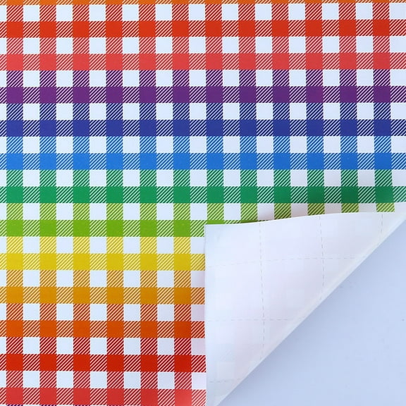 10 pcs Christmas Plaid Wrapping Paper for Kids Adults - Gift Wrap with Rainbow Checkered Designs - 50X70CM, Easy to Store