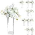 10 pcs Clear Acrylic Flower Stand Centerpieces for Table, 23.6in Tall
