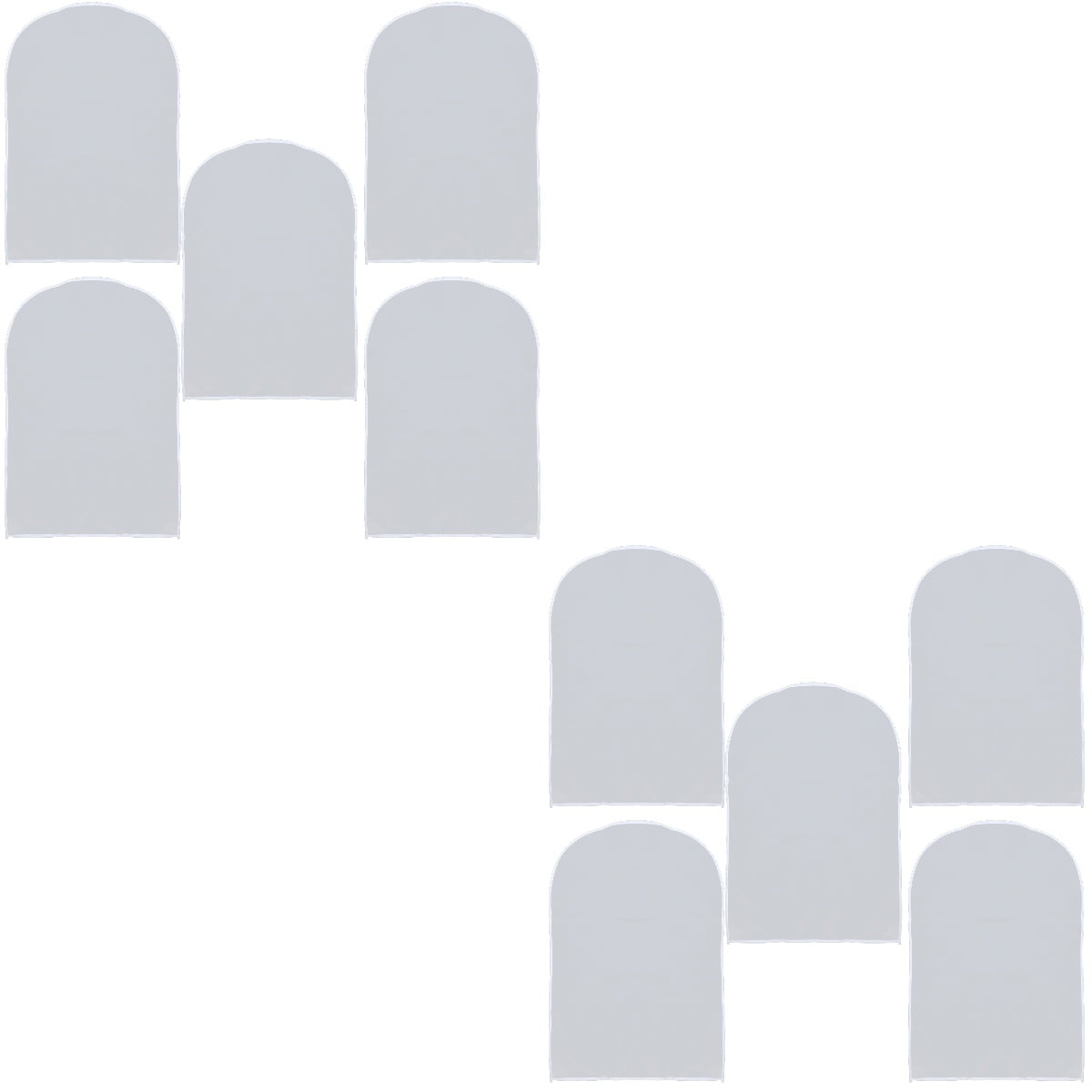 10 pcs Clothes Dustproof Covers Clothes Hanging Bags Dust Proof Storage