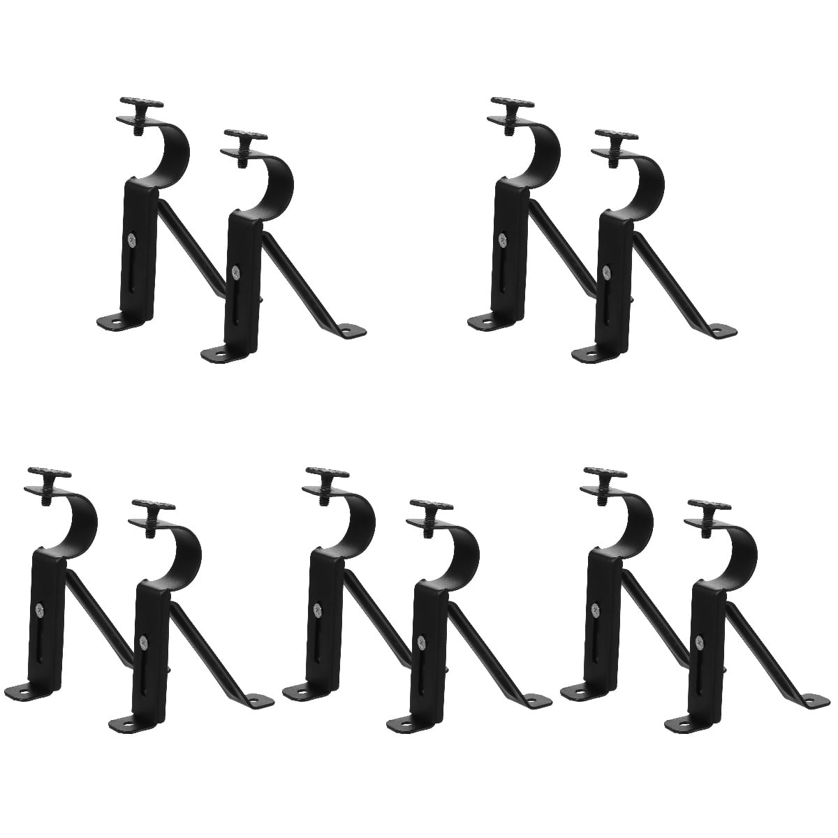 10 pcs Curtain Rod Bracket Thickened Curtain Rod Holder Heavy Duty Curtain Rod Stand Curtain