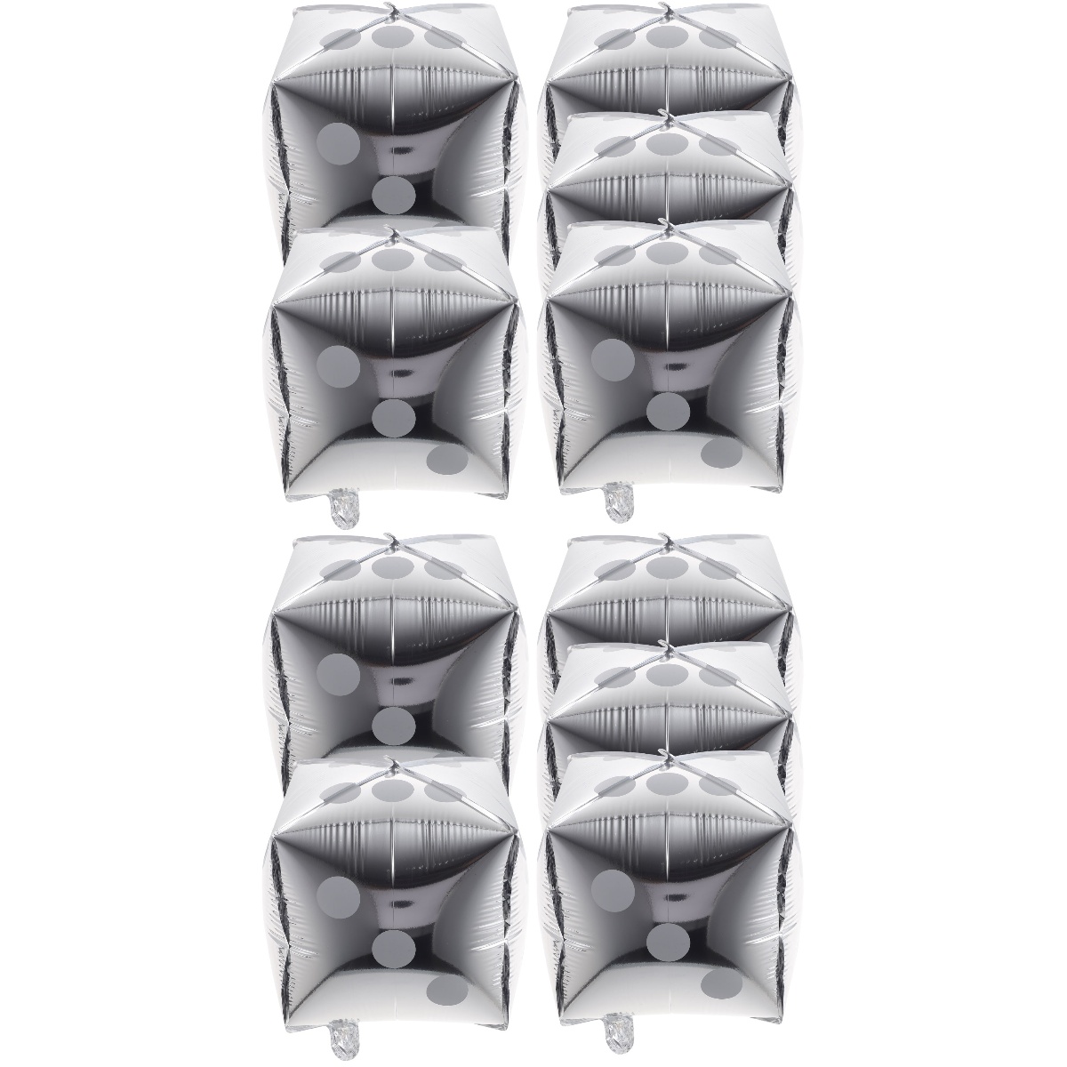 10 pcs Dice Balloons Aluminum Foil Cube Balloons Theme Party Decorations