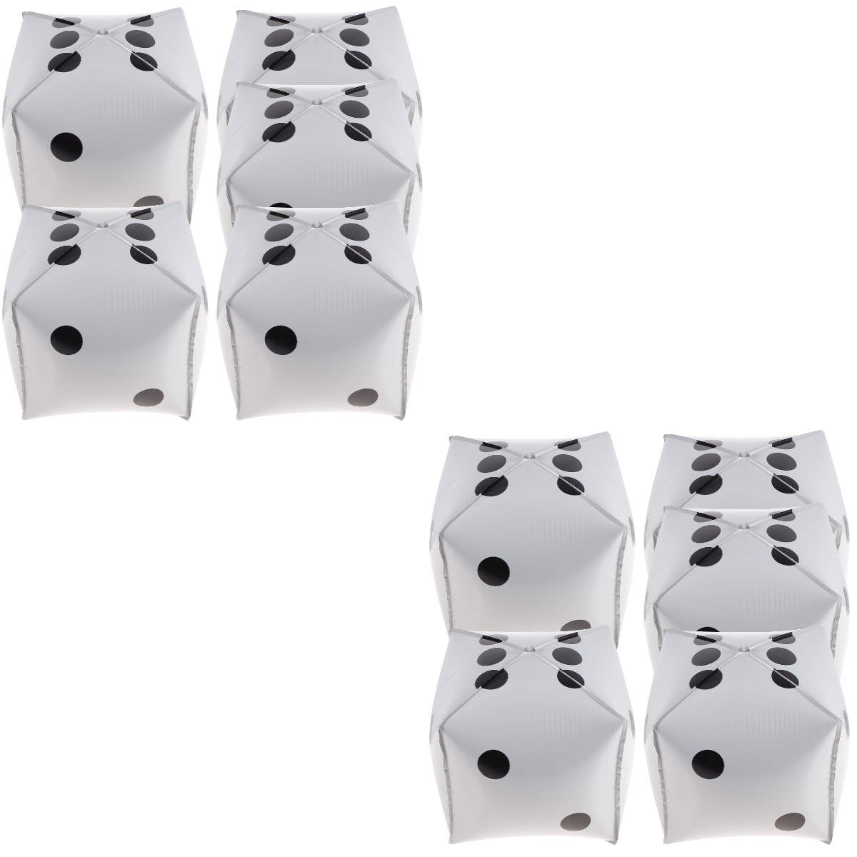 10 pcs Dice Balloons Aluminum Foil Cube Balloons Theme Party Decorations