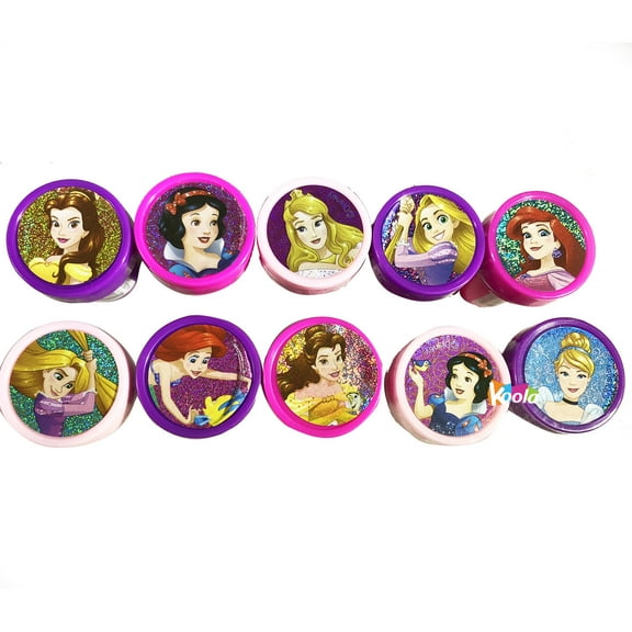 10 pcs Disney Princess Self Inking Stamper Pencil Topper Party Filler Favor