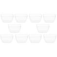 thumbnail image 1 of 10 pcs  Disposable Salad Bowl Plastic Transparent Square Dessert Storage Bowl for Home Store Kitchen (70ml), 1 of 6