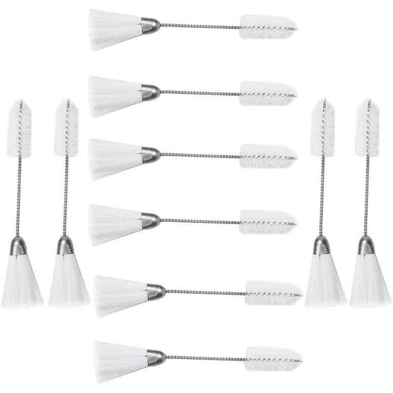 10 Pcs Double Ended Sewing Machine Cleaning Brush,Nylon Stainless Steel Cleaning Tool, for Home Automobile Computer Keyboard
