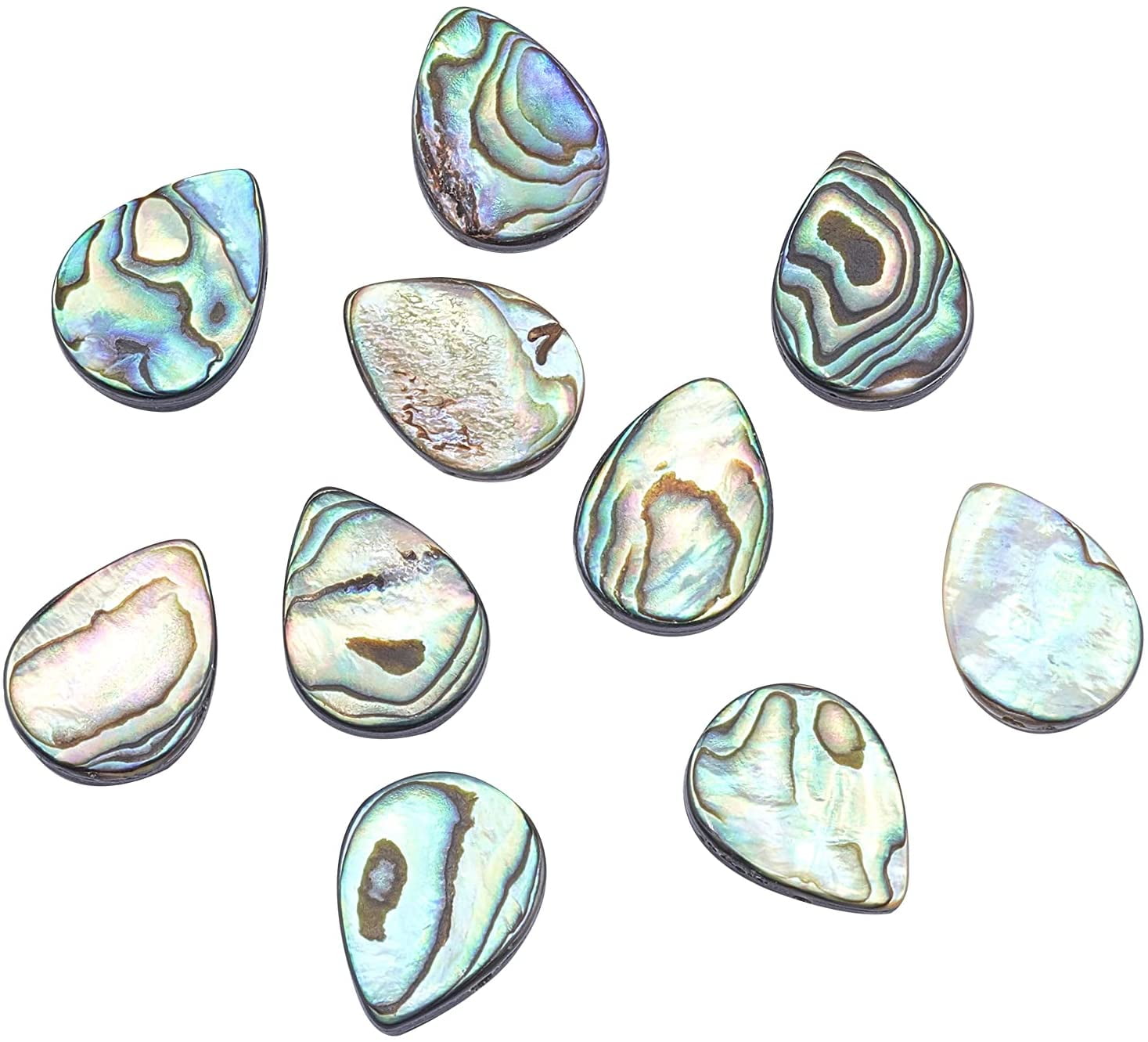 10 pcs Drop Shape Abalone Shell/Paua Shell Beads - Walmart.com