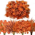 thumbnail image 1 of 10 pcs Fake Fall Flowers Outdoor Fall Artificial Flower Arrangements Faux Fall Outdoor Plants Decorations for Home Porch Pathway Window Box Mantel Harvest Thanksgiving, 1 of 5