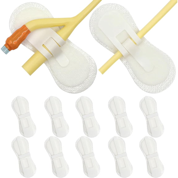 10 pcs Foley Catheter Stabilization Devices for Kids,Self-High Adhesive Catheter Supplies for Single/DoubleTube Holder Catheter Tape Fixation Device Strap Fixing Accessories,Catheter Holder
