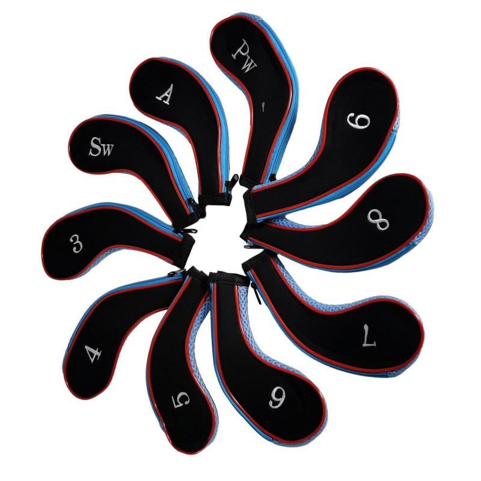 10 pcs Golf Club Iron Head Covers, Golf Headcover Set, Thick Waterproof