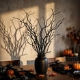 thumbnail image 1 of 10 pcs Halloween Artificial Black Bare Branches, Realistic Fake Dry Twigs Stalks for Vase Fillers, Spooky Black Decorative Branches for Home Table Mantel Spooky House Halloween Party Scene Decoration, 1 of 7