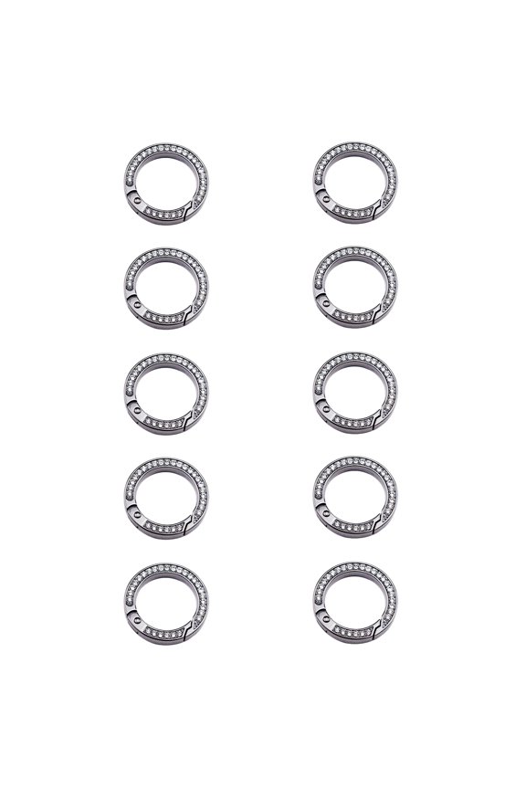 10 pcs Key Rings Split Rings, Key Rings for Keychains, Keychain Ring for Home Car Keys Organization-black