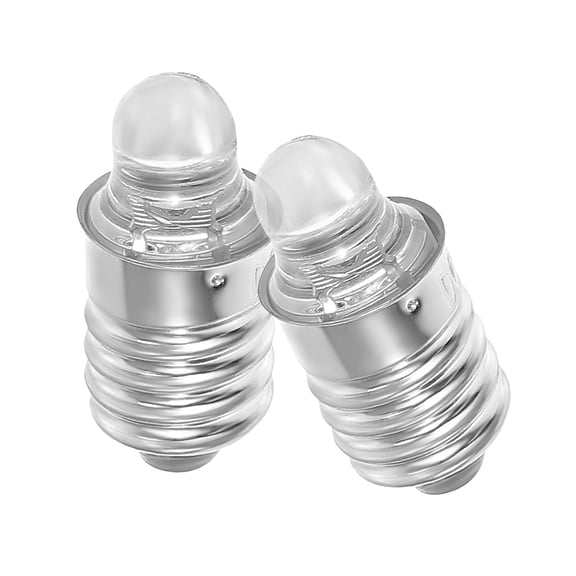 10-Pack Mini LED Flashlight Bulbs 3V Replacement Torch Light Bulbs with Base for Flashlights and Portable Lighting