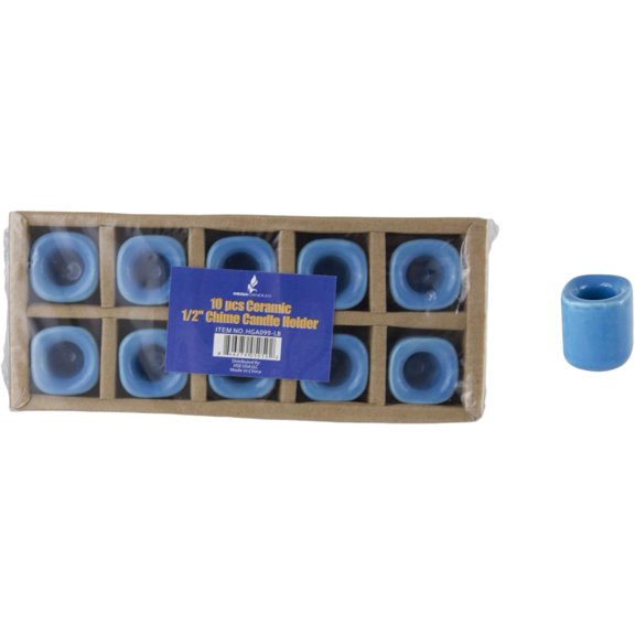 10 pcs Light Blue Ceramic Chime Ritual Spell Candle Holders, Great for Casting Chimes, Rituals, Spells, Vigil, Witchcraft, Wiccan Supplies & More