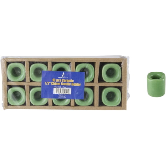 10 pcs Light Green Ceramic Chime Ritual Spell Candle Holders, Great for Casting Chimes, Rituals, Spells, Vigil, Witchcraft, Wiccan Supplies & More