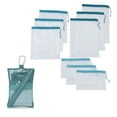 thumbnail image 1 of 10 pcs Mesh Produce Bag Set; Eco Friendly Reusable Grocery Shopping Bags; Washable and See-through; 3 different sizes inside; Tare weight tags on each bag., 1 of 6