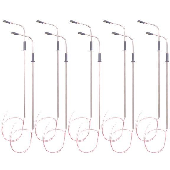10 pcs Model LED Street Lamp Lighting Single Head Train Layout Landscape 1: 100