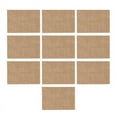 thumbnail image 1 of 10 pcs Natural Hessian Burlap Place Mat Table Placemats Coaster Dining Decor Linen color jute, 1 of 6