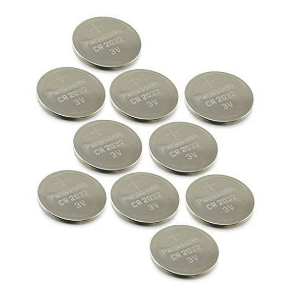 [ 10 pcs ] -- Panasonic Cr2032 3v Lithium Coin Cell Battery Dl2032 Ecr2032 ( Pack of 10 )