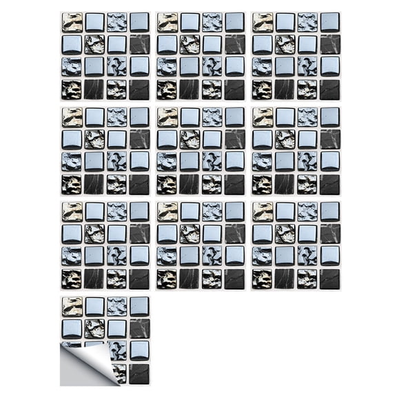 10 pcs Peel&Stick Wall Tile Transfers for Home Decor, 3.94x3.94inch Self-Adhesive Waterproof Vinyl Splashback Sticker Tile Decal for Kitchen Bathroo
