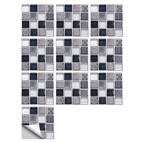 10 pcs Peel&Stick Wall Tile Transfers for Home Decor, 3.94x3.94inch Self-Adhesive Waterproof Vinyl Splashback Sticker Tile Decal for Kitchen Bathroo