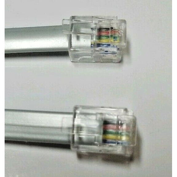 (10 pcs) Phone cable, RJ11 / RJ12 (4P6C/6P6C), Straight - 25FT DATA /HQ .