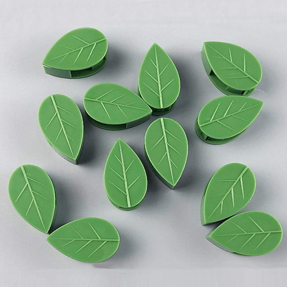 10 pcs Plant Wall Clips Plant Climbing Wall Fixture Clips Plant Fixer Invisible Wall Vines Fixing Clips with 2PCS Self-Adhesive Glue