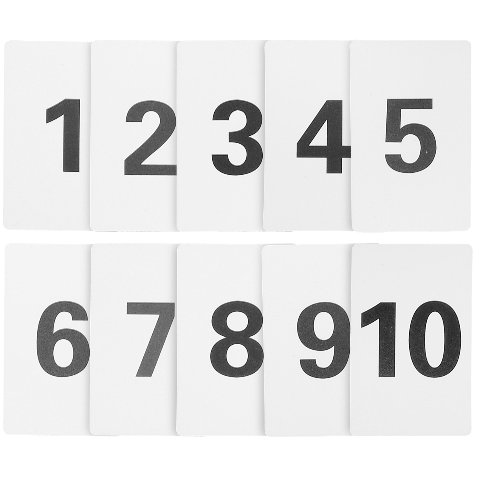 10 Pcs Plastic Number Cards Table Number Cards Desk Number Digital 