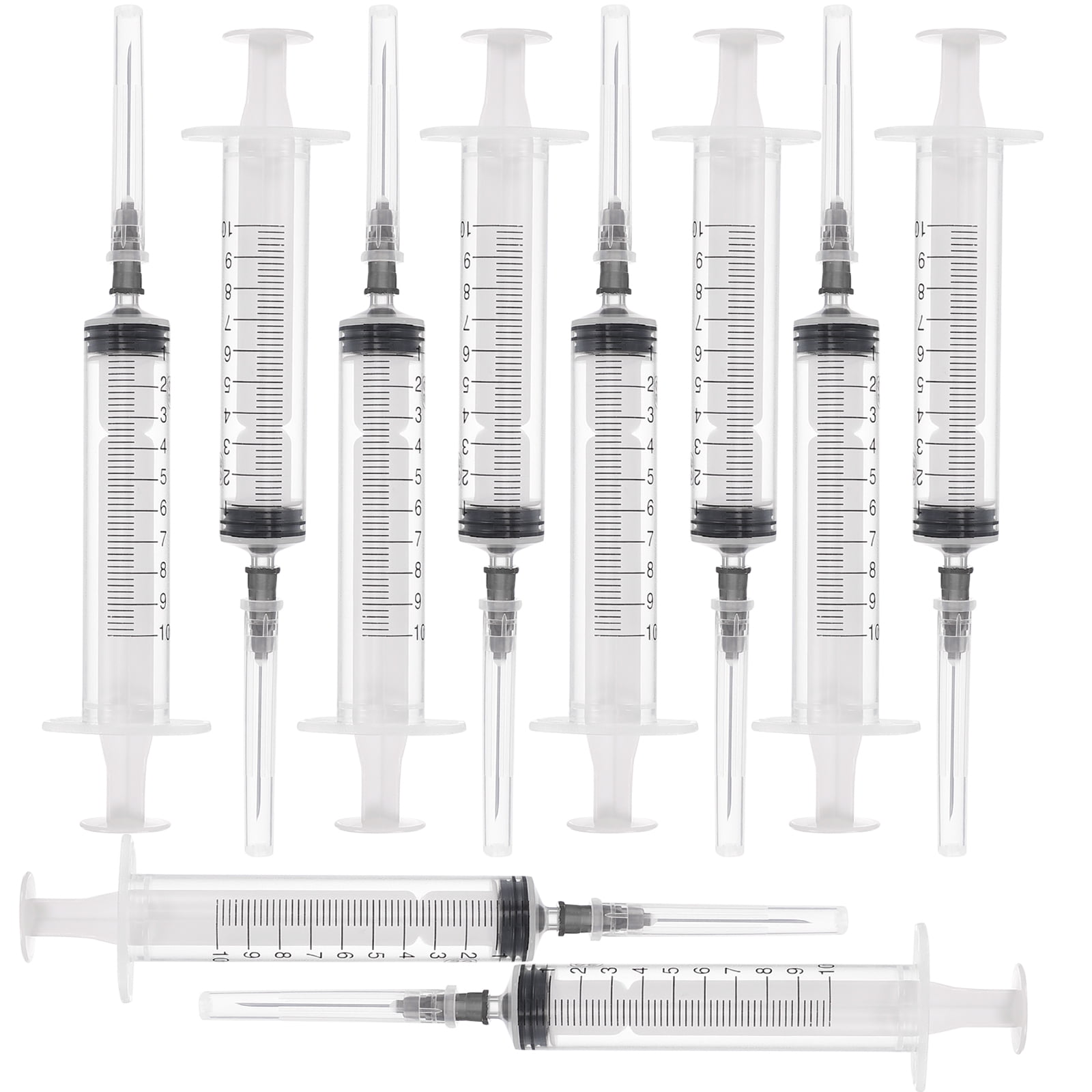 10 pcs Plastic Syringe with Needle Liquid Dispensing Syringe Scientific