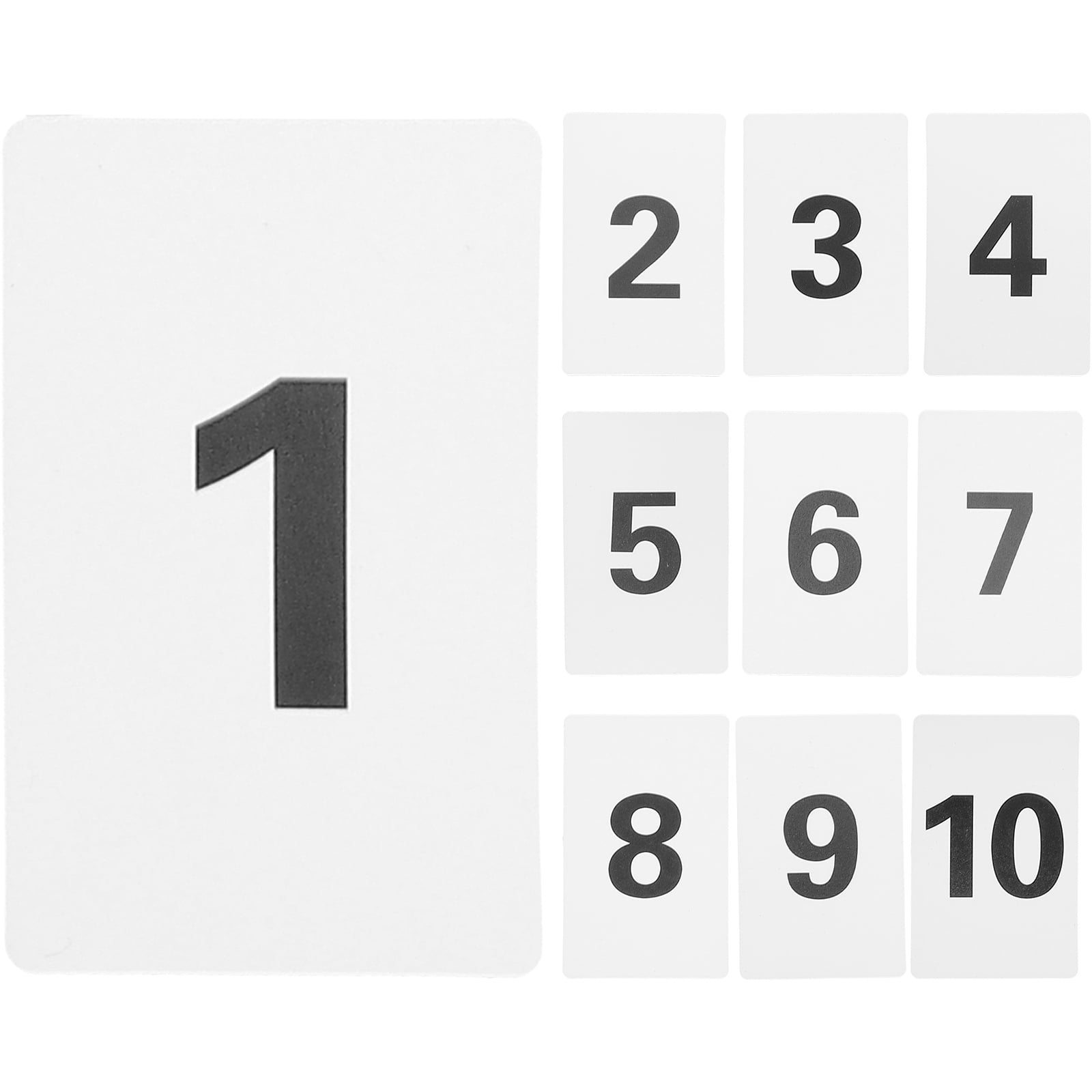 10 pcs Plastic Table Number Cards Desktop Digital Cards Plastic Number