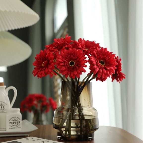 10 pcs Real Touch Latex Silk Artificial fake plastic Daisy Chrysanthemum Flowers Sun Chrysanthemum,Sunflower,Dimorphotheca,home Decoration DIY Flower Bouquet