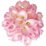 10 pcs Real Touch PU Latex Artificial Calla Lily Flowers for Wedding Bouquets, centerpieces, and Floral Decor Yellow