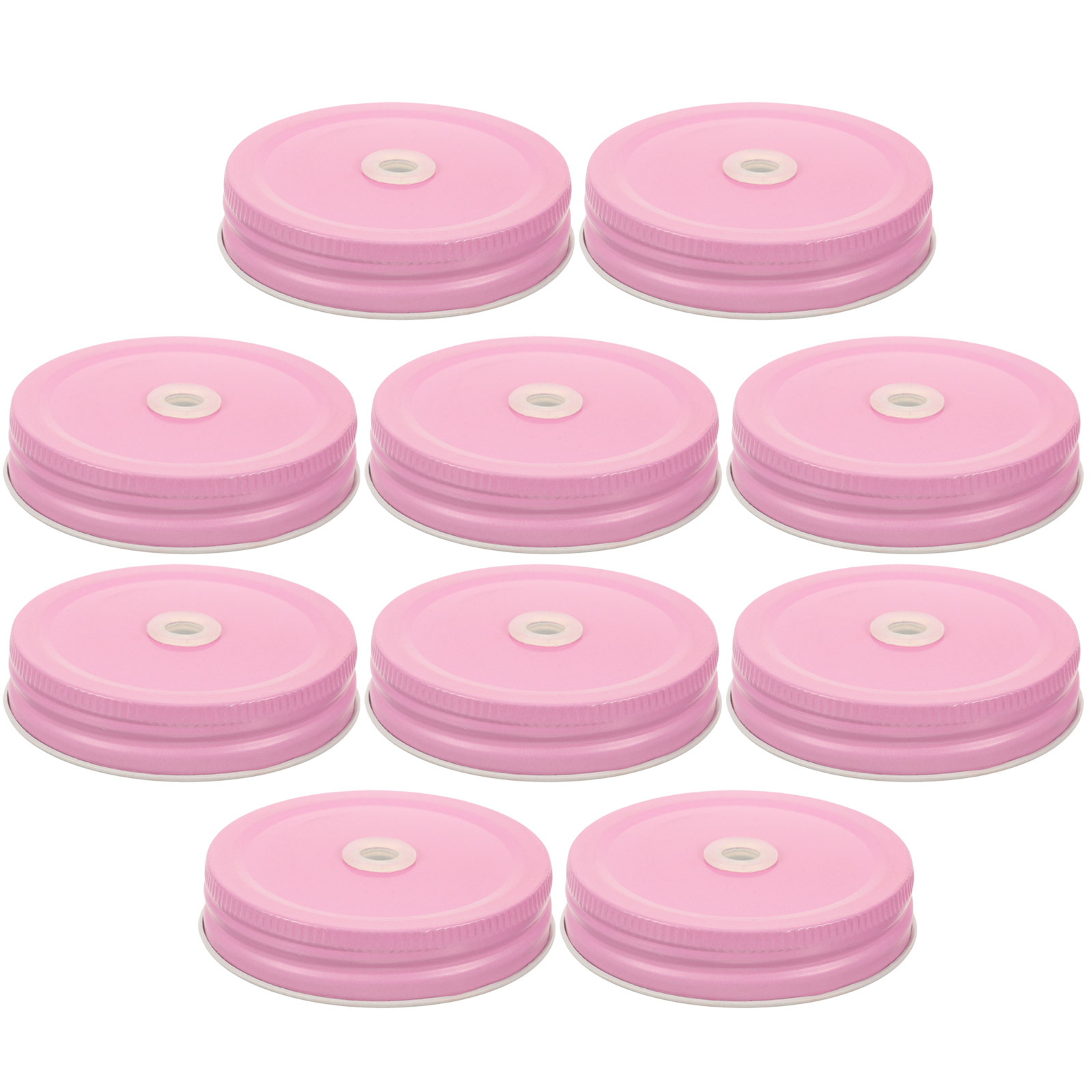 10 pcs Round Lids Replacement Tinplate Lids Mason Jar Sealing Lids with