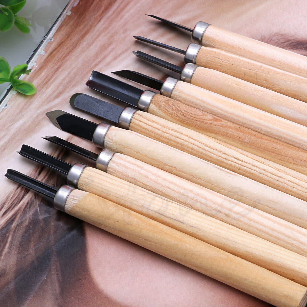 10 pcs Set Hand Wood Chisels Carving Knife For Basic Woodcut Working ...