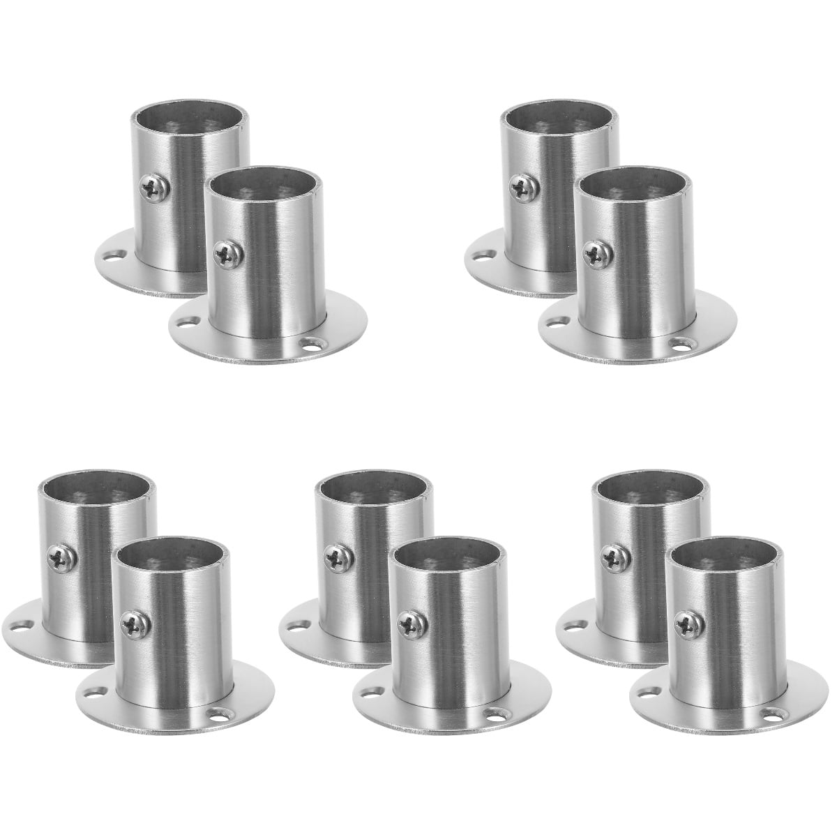 10 pcs Shower Curtain Rod Holders Closet Rod Flanges Rod Support