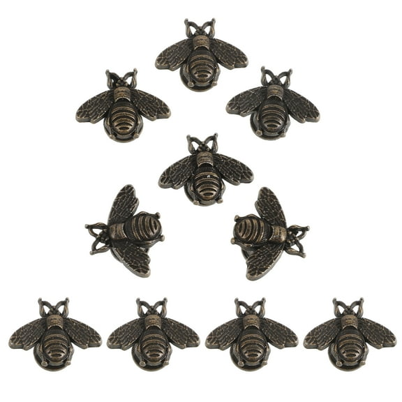 10 pcs Vintage Cabinet Knobs Decorative Knobs Drawer Knobs Dresser Knobs Single Hole Knobs (Bee)