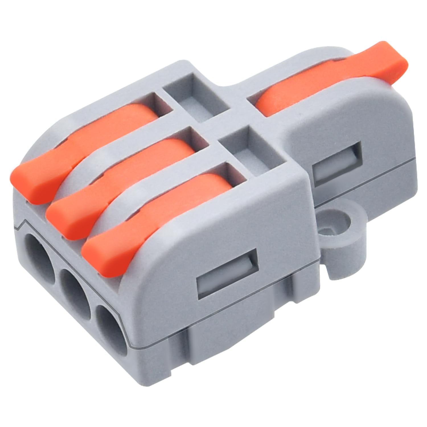 10 pcs lever type wire connectors, 1 in 3 out mini splicing compact fast electrical connectors, 24-12
